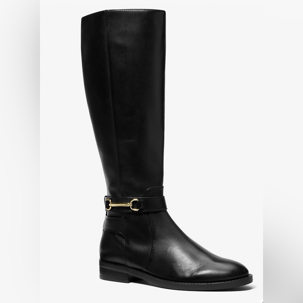 Michael Kors Black Boots with Gold Accent